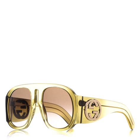 clear yellow Gucci glasses